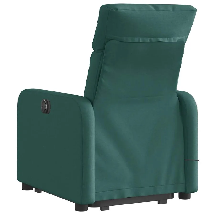 Fauteuil inclinable de massage Vert foncé Tissu - 5