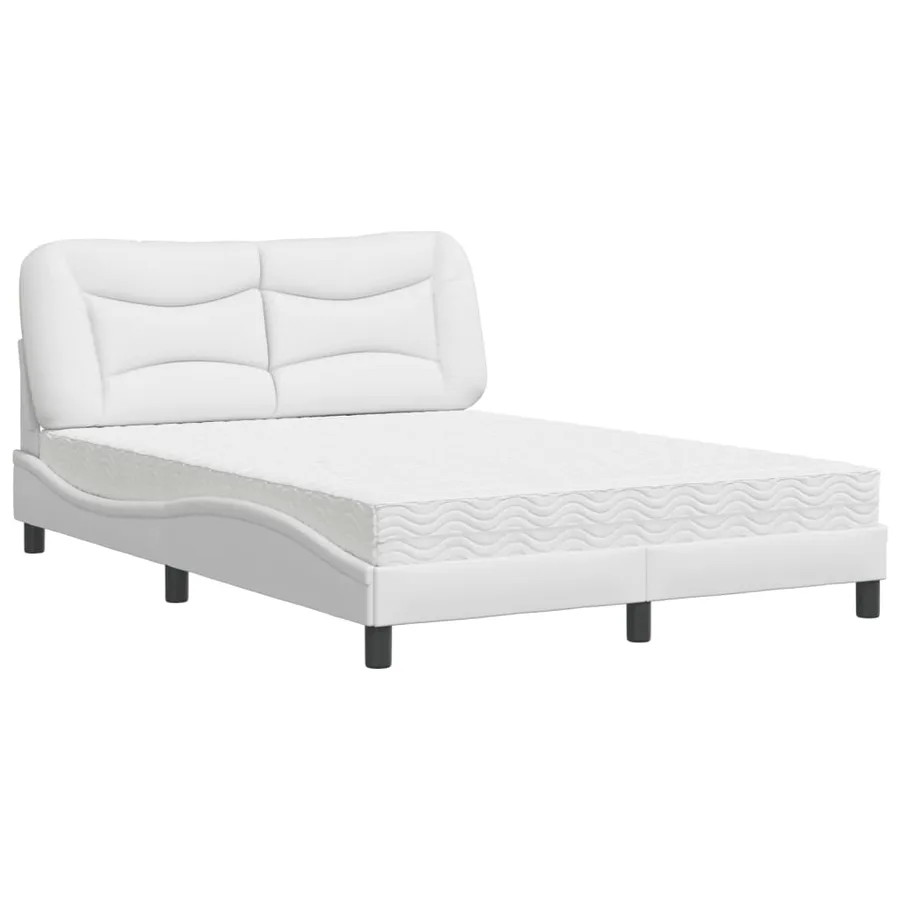 Lit avec matelas Hvar blanc 120x200 cm similicuir - 2