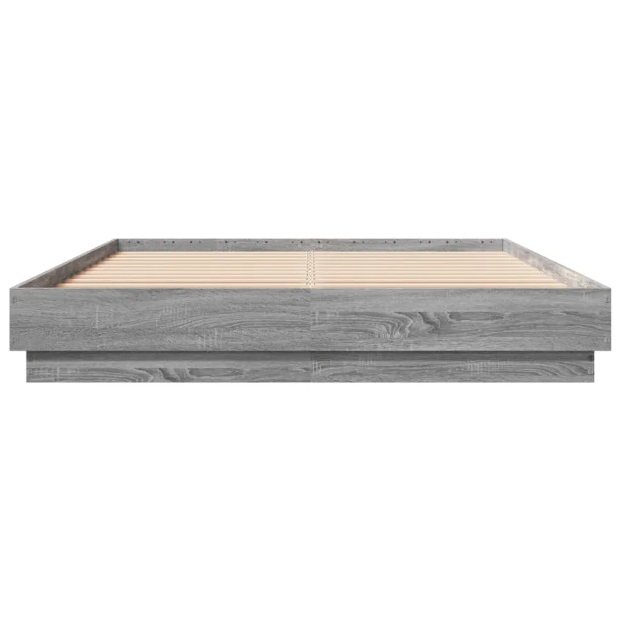 Cadre de lit avec LED sans matelas sonoma gris 120x200 cm - 6