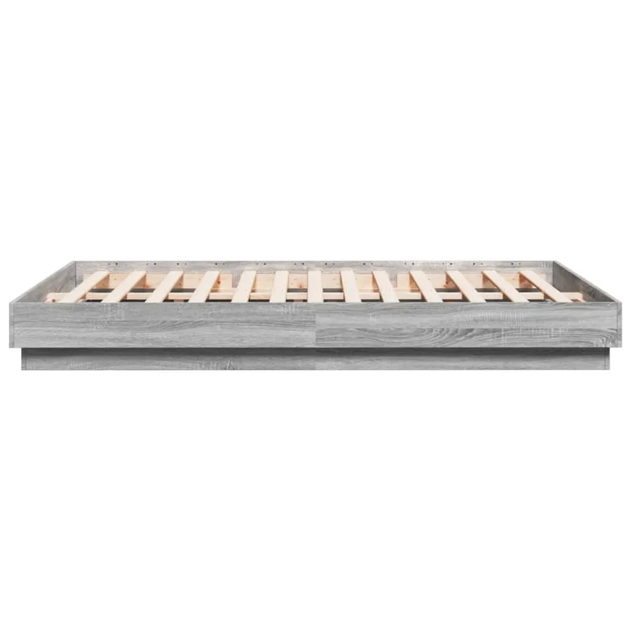 Cadre de lit avec LED sans matelas sonoma gris 120x200 cm - 7