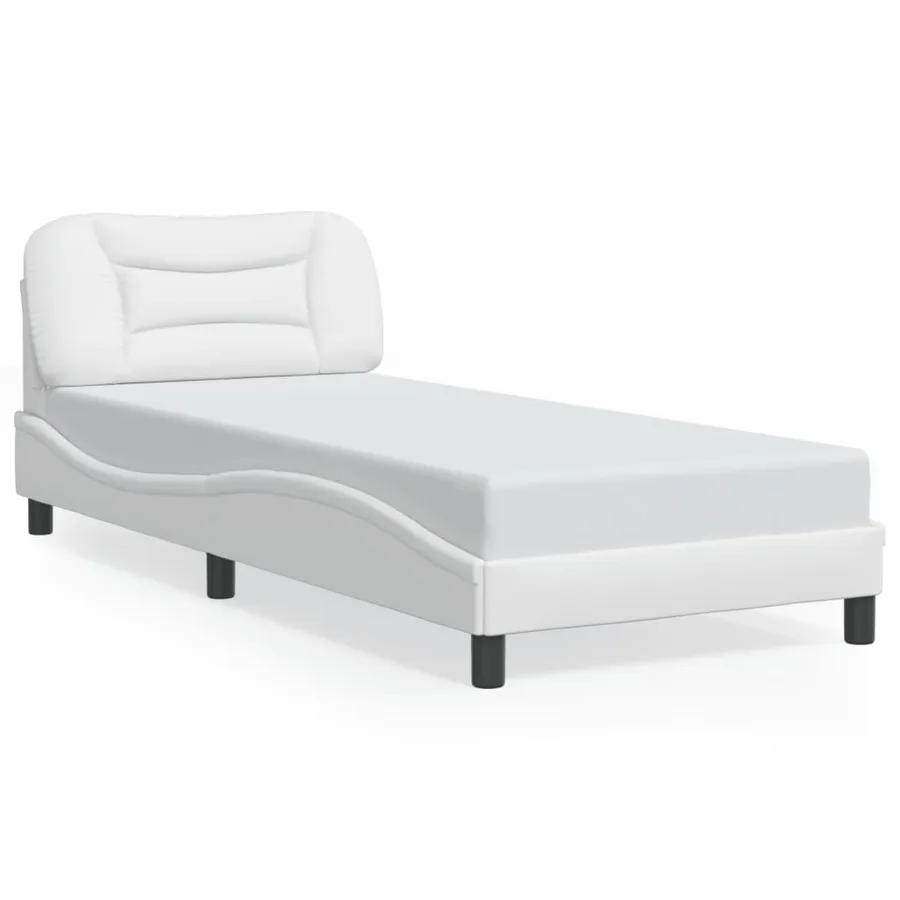 Cadre de lit avec LED sans matelas Hvar blanc 90x190 cm - 5