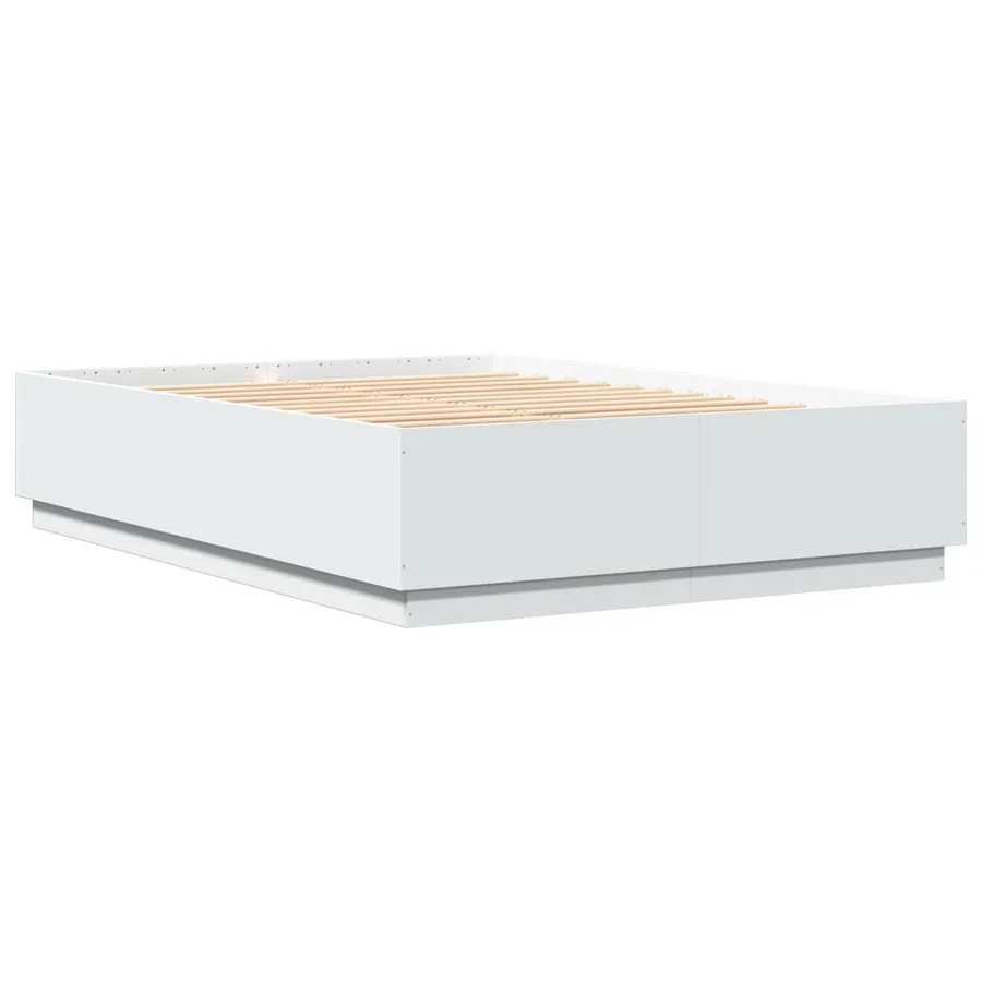 Cadre de lit avec LED sans matelas blanc 150x200 cm - 3