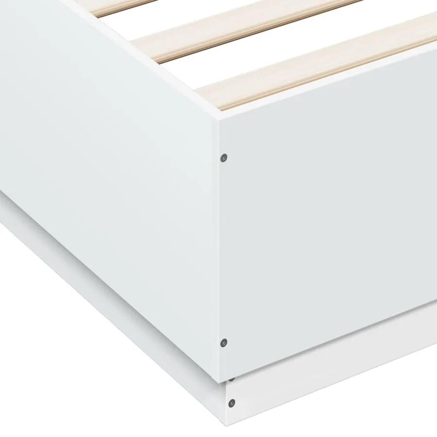 Cadre de lit avec LED sans matelas blanc 150x200 cm - 9