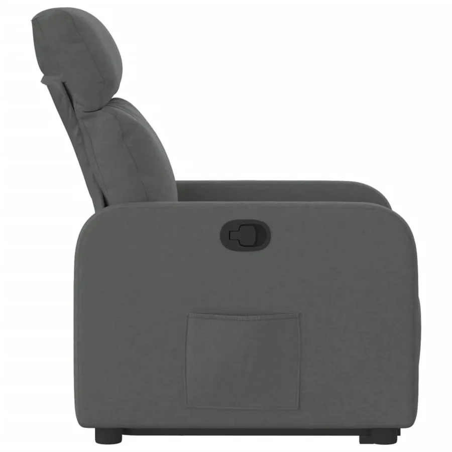 Fauteuil inclinable Gris foncé Tissu - 10