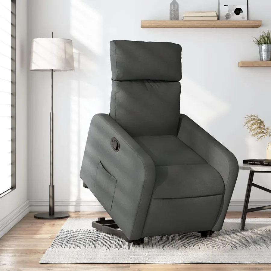 Fauteuil inclinable Gris foncé Tissu - 16