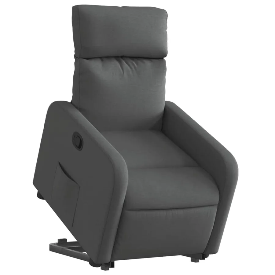 Fauteuil inclinable Gris foncé Tissu - 3