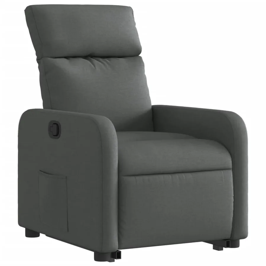 Fauteuil inclinable Gris foncé Tissu - 4