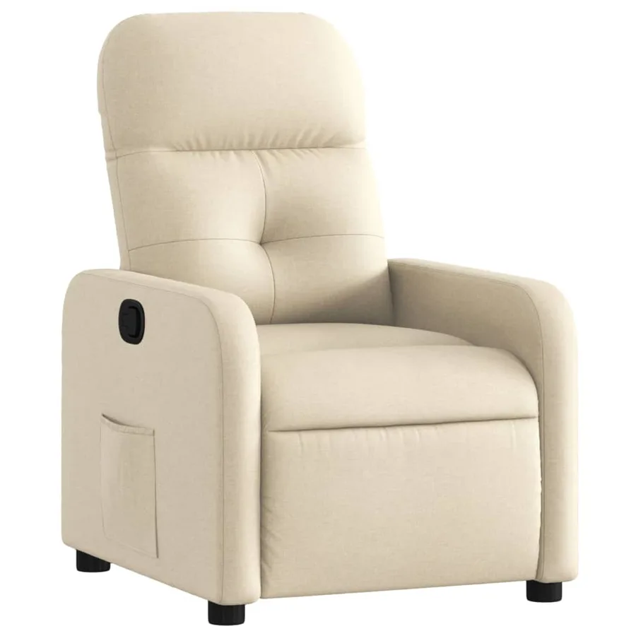 Fauteuil inclinable Crème Tissu - 2