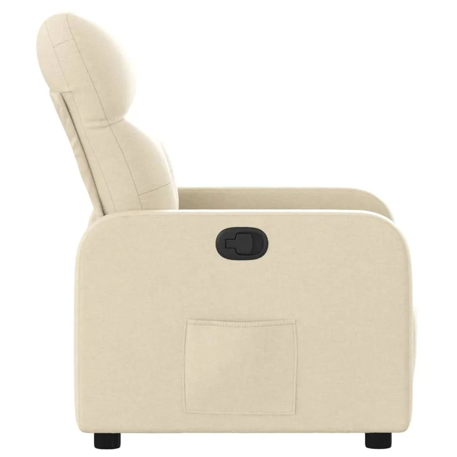 Fauteuil inclinable Crème Tissu - 7