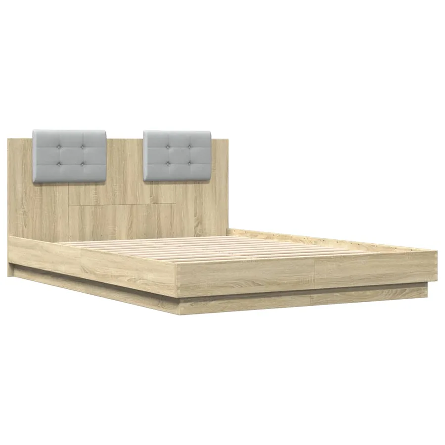Cadre de lit sans matelas chêne sonoma 120x200 cm - 3
