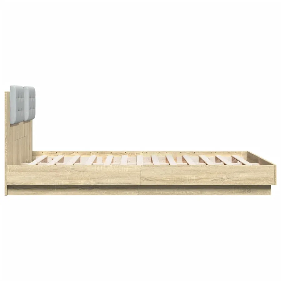 Cadre de lit sans matelas chêne sonoma 120x200 cm - 5