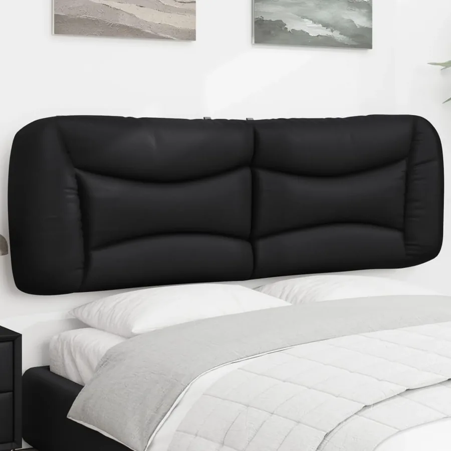 Coussin de tête de lit Hvar noir 160 cm similicuir