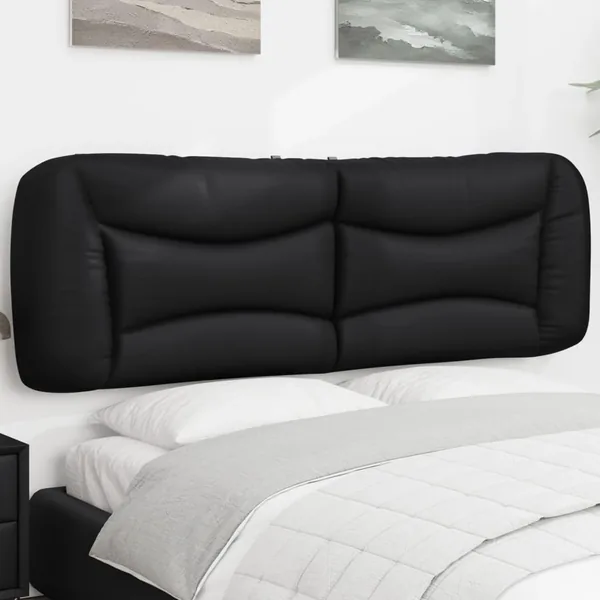 Coussin de tête de lit Hvar noir 160 cm similicuir