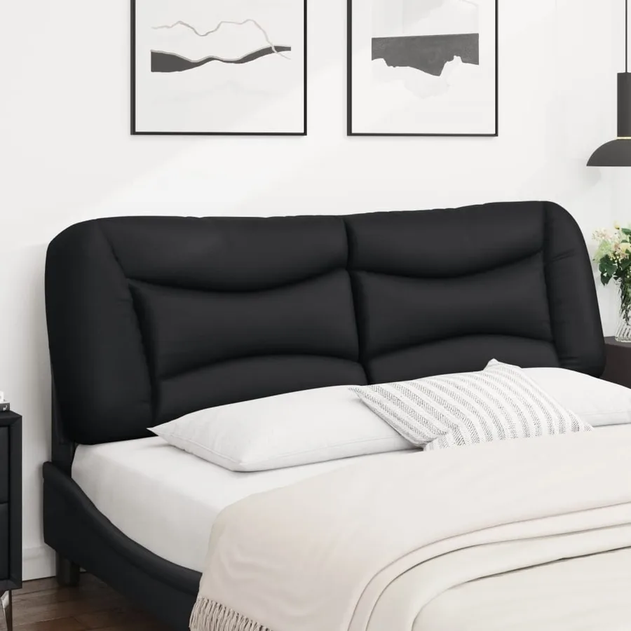 Coussin de tête de lit Hvar noir 160 cm similicuir - 3