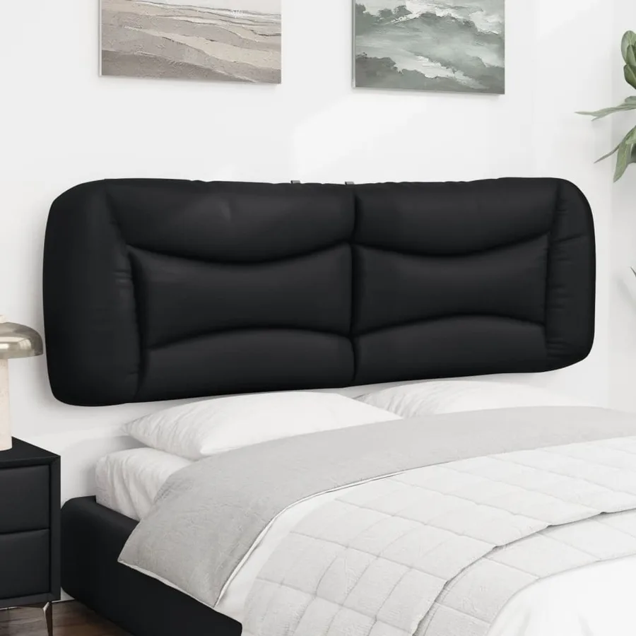 Coussin de tête de lit Hvar noir 160 cm similicuir - 4