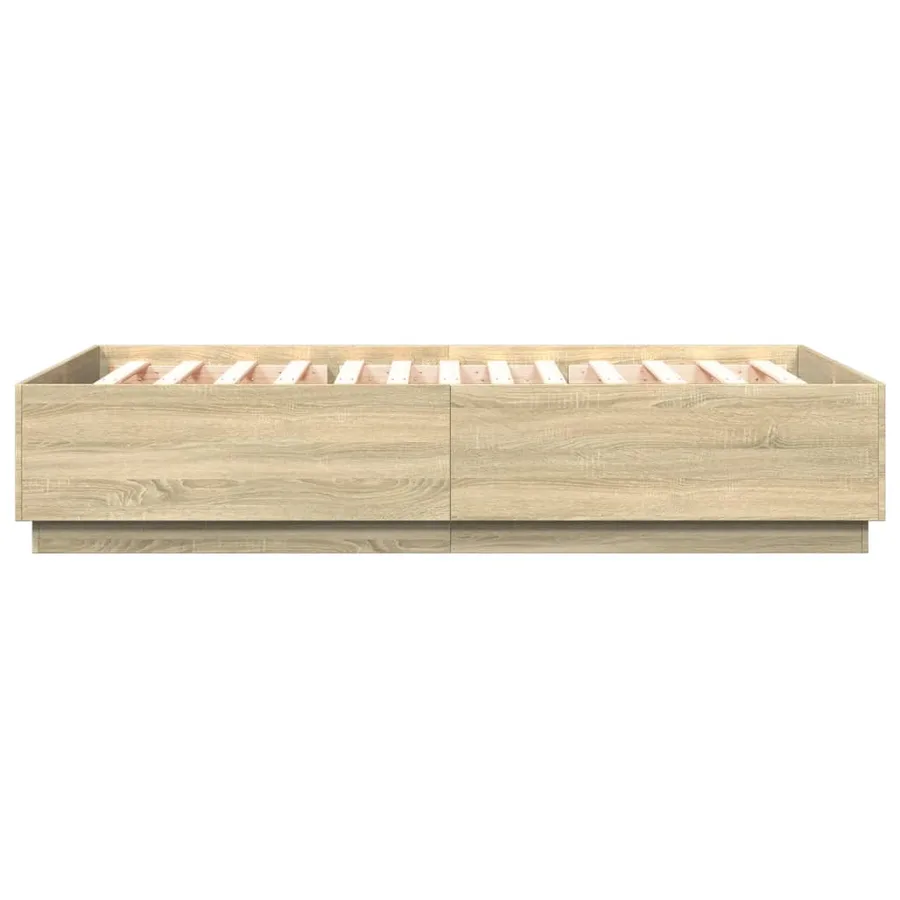 Cadre de lit avec LED sans matelas chêne sonoma 150x200 cm - 8