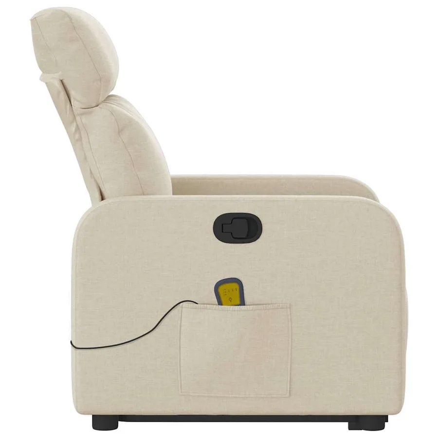 Fauteuil inclinable de massage Crème Tissu - 10