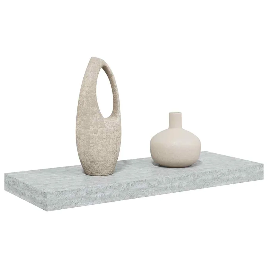 Étagère murale flottante gris béton 60x23,5x3,8 cm MDF - 5