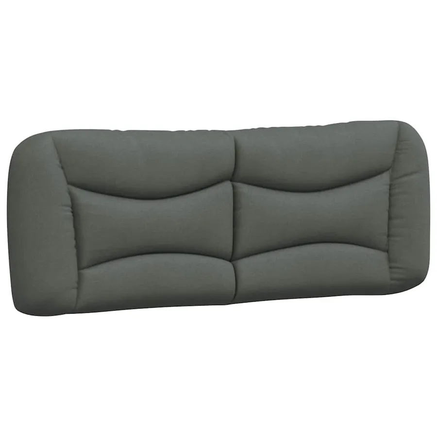 Cadre de lit sans matelas Hvar gris foncé 120x200 cm tissu - 8