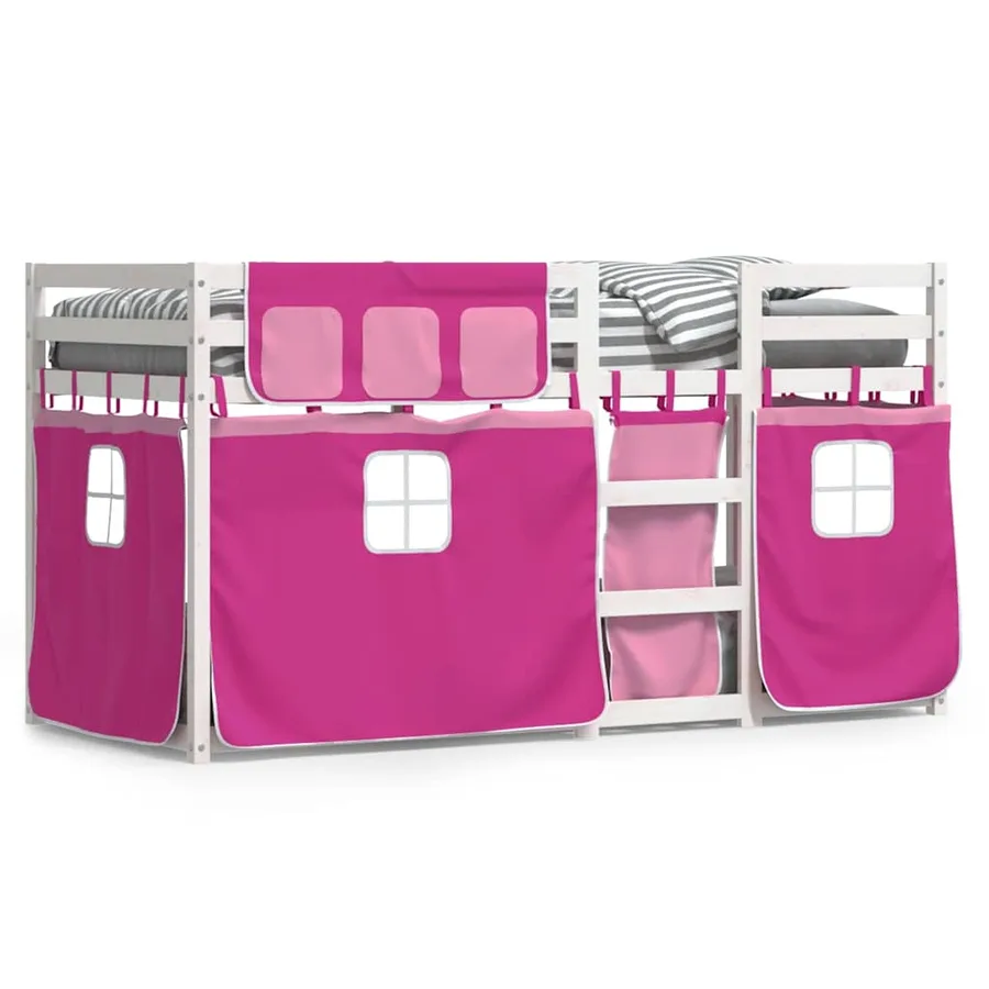 Lit superposé sans matelas 90x200 cm bois de pin massif - 2
