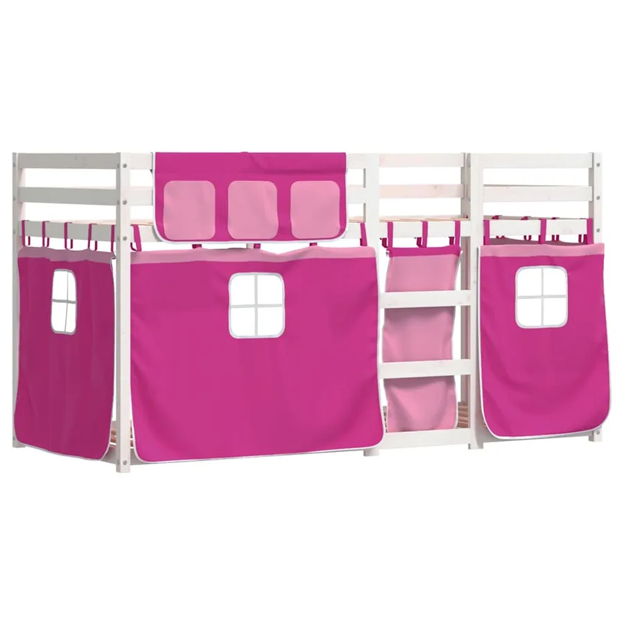Lit superposé sans matelas 90x200 cm bois de pin massif - 3