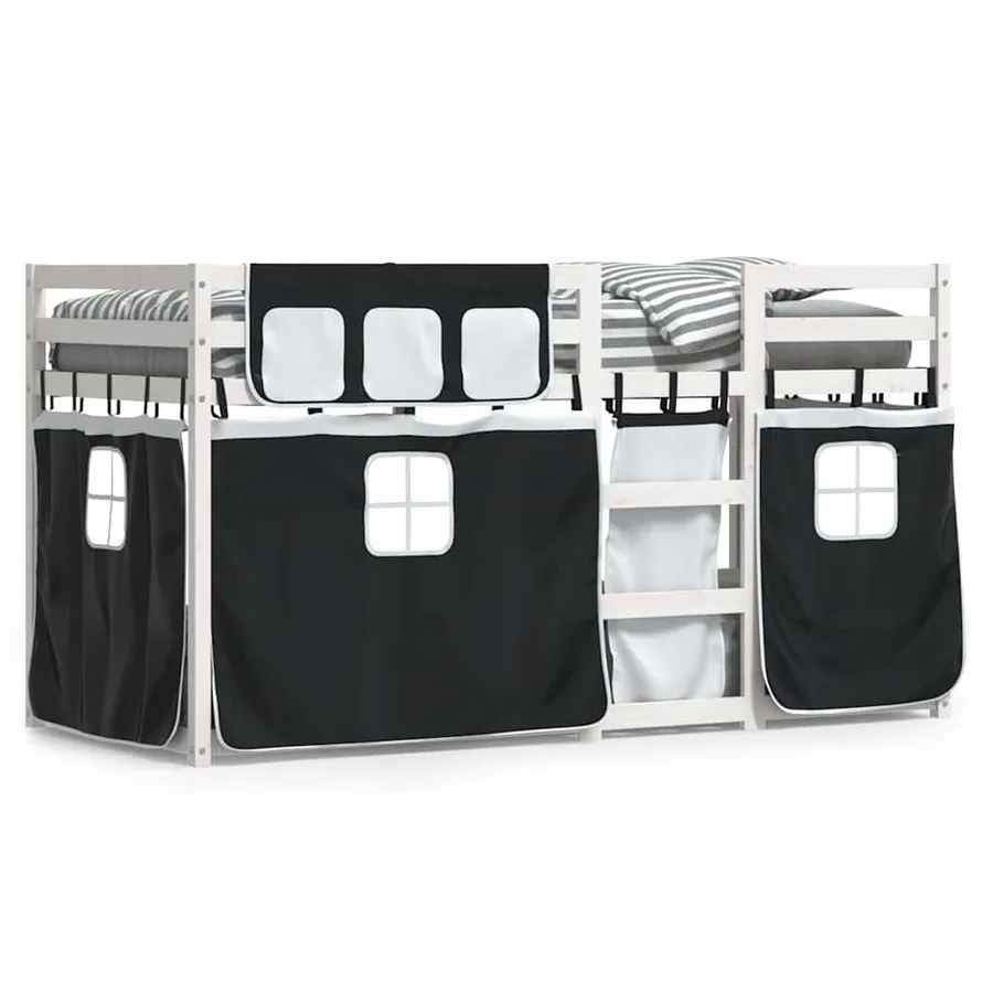 Lit superposé sans matelas 90x200 cm bois de pin massif - 2