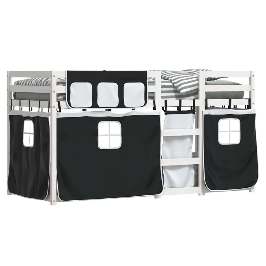 Lit superposé sans matelas 90x200 cm bois de pin massif - 4