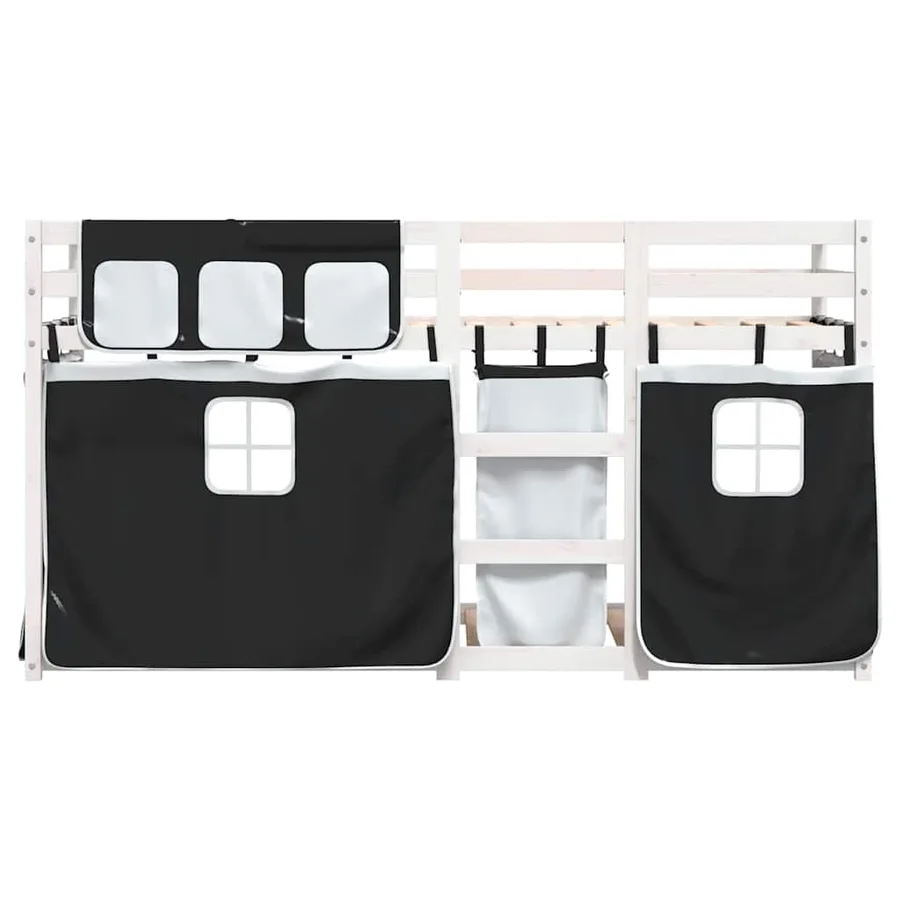 Lit superposé sans matelas 90x200 cm bois de pin massif - 5