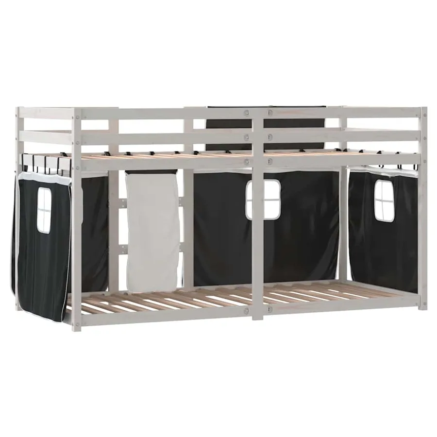 Lit superposé sans matelas 90x200 cm bois de pin massif - 7