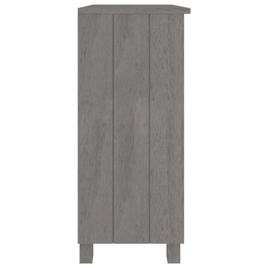 Buffet HAMAR Gris clair 85x35x80 cm Bois massif de pin - 4