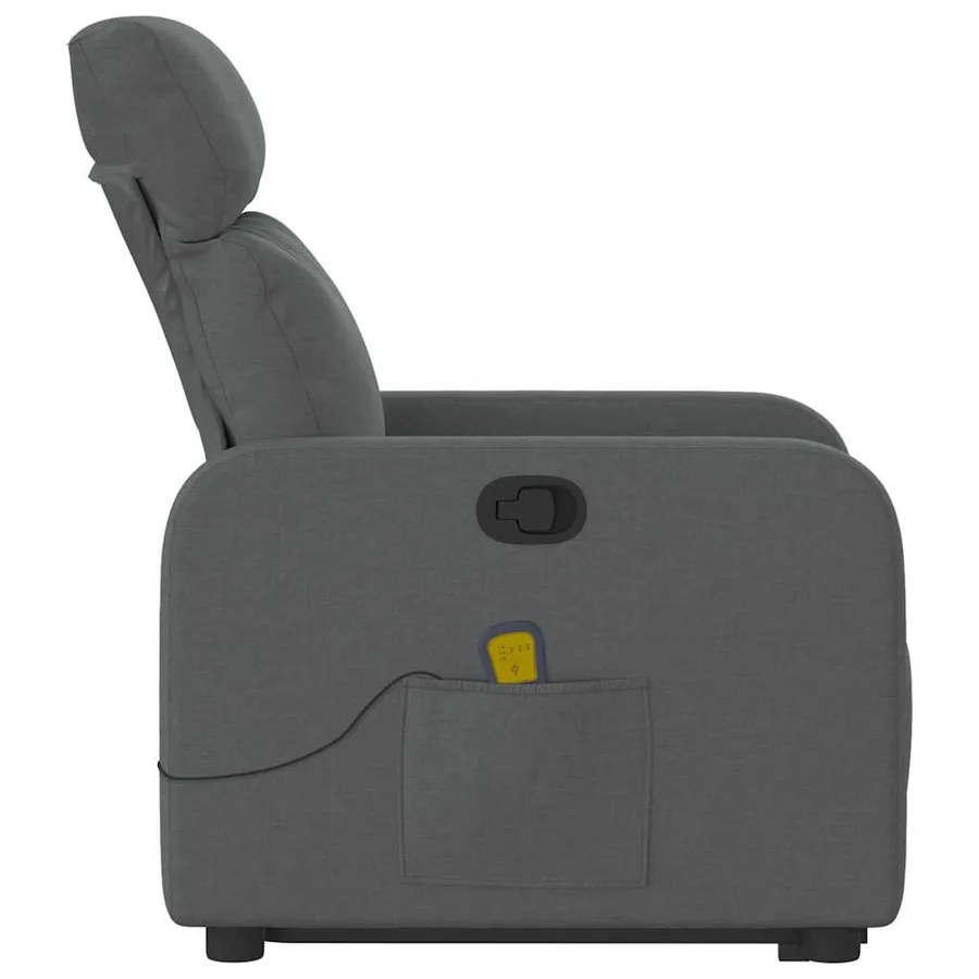 Fauteuil de massage inclinable Gris foncé Tissu - 10