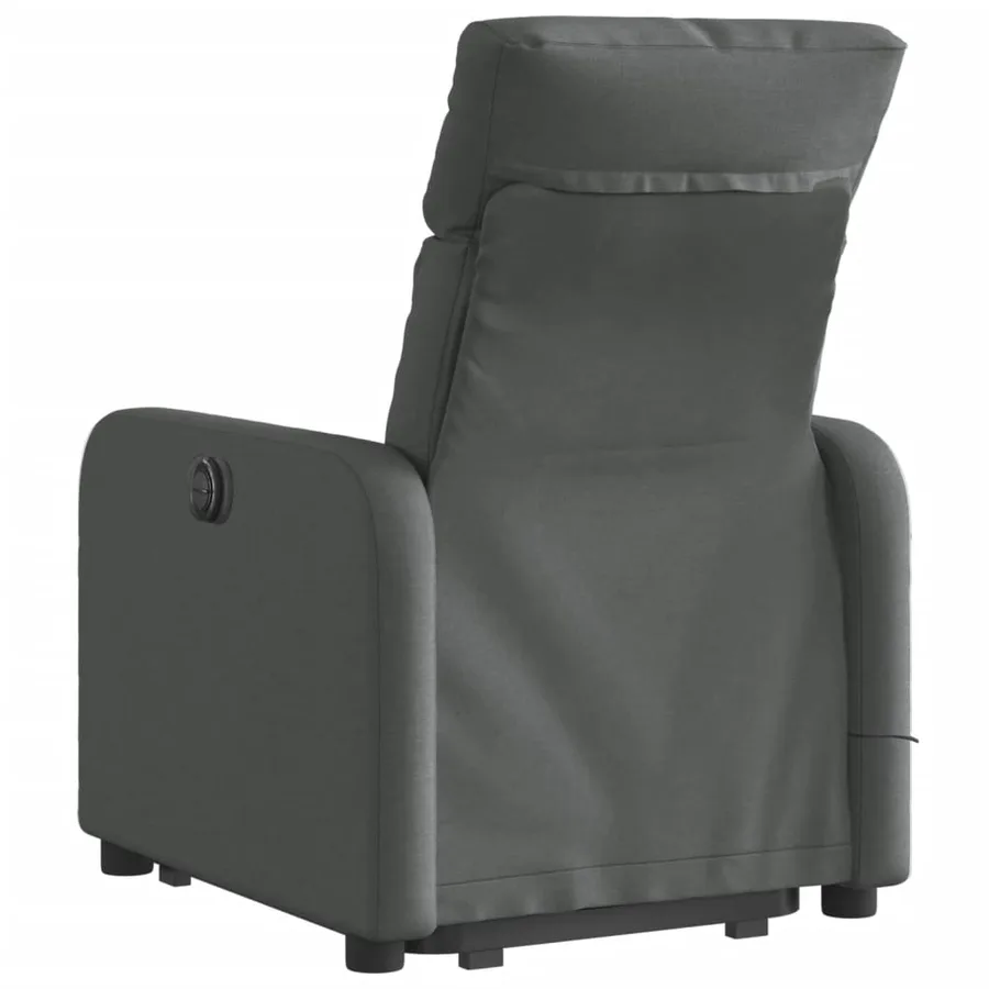 Fauteuil de massage inclinable Gris foncé Tissu - 5