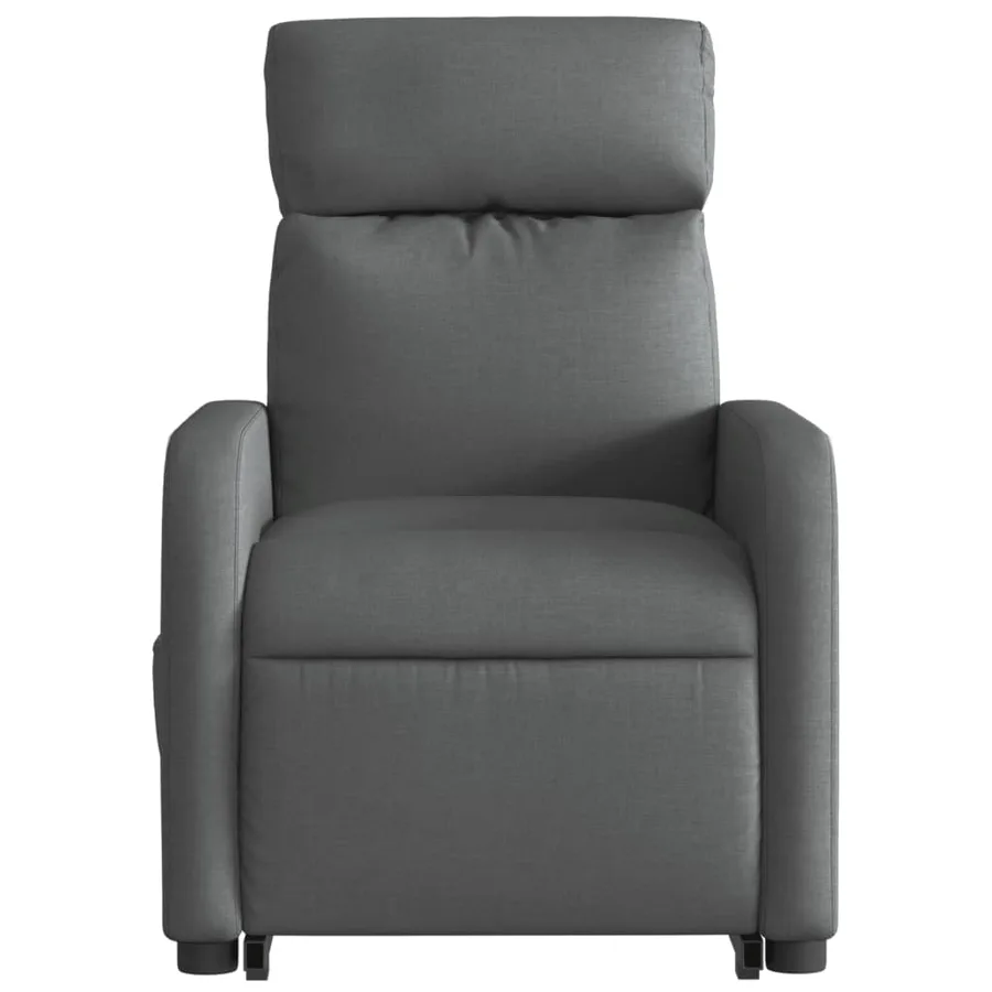 Fauteuil de massage inclinable Gris foncé Tissu - 9