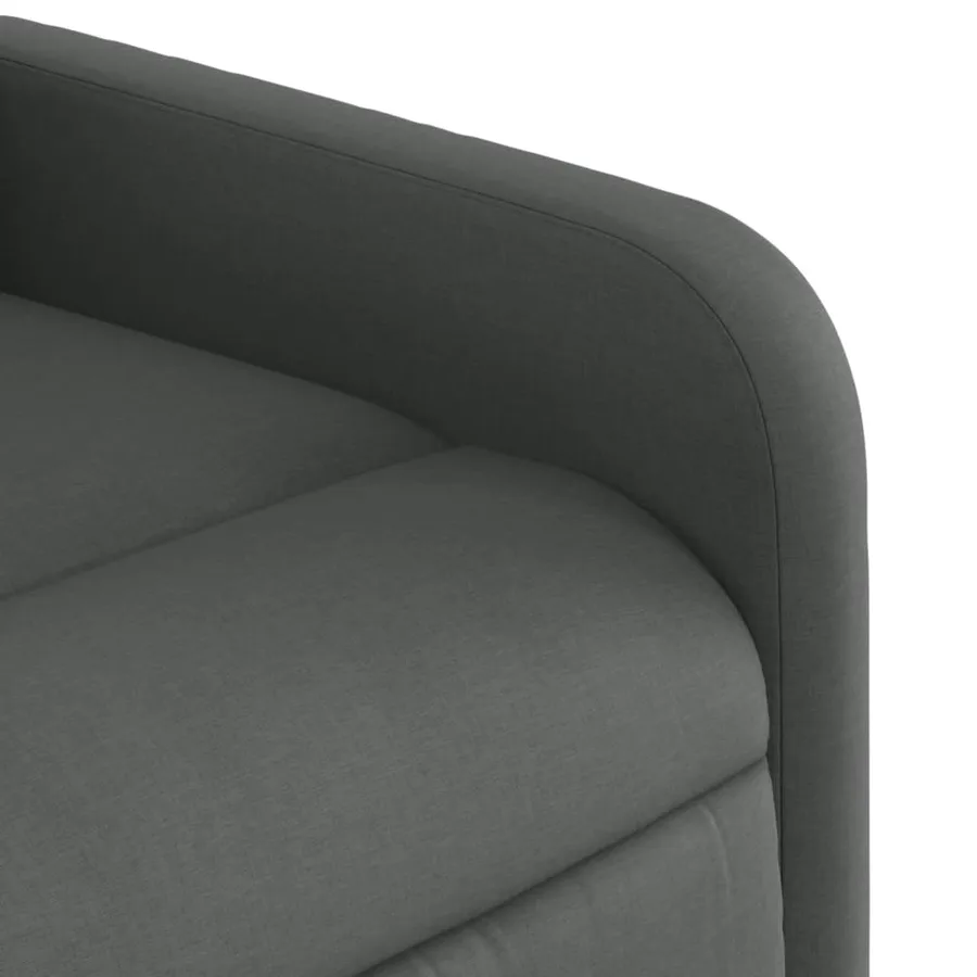 Fauteuil inclinable de massage électrique gris foncé tissu - 11