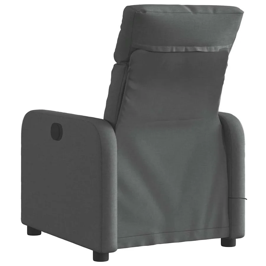 Fauteuil inclinable de massage électrique gris foncé tissu - 5