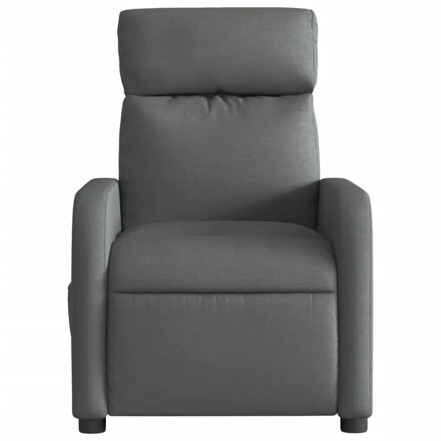 Fauteuil inclinable de massage électrique gris foncé tissu - 9
