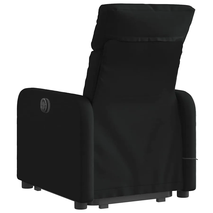Fauteuil inclinable de massage électrique Noir Tissu - 5
