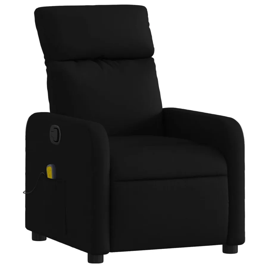 Fauteuil inclinable de massage en tissu noir - 3