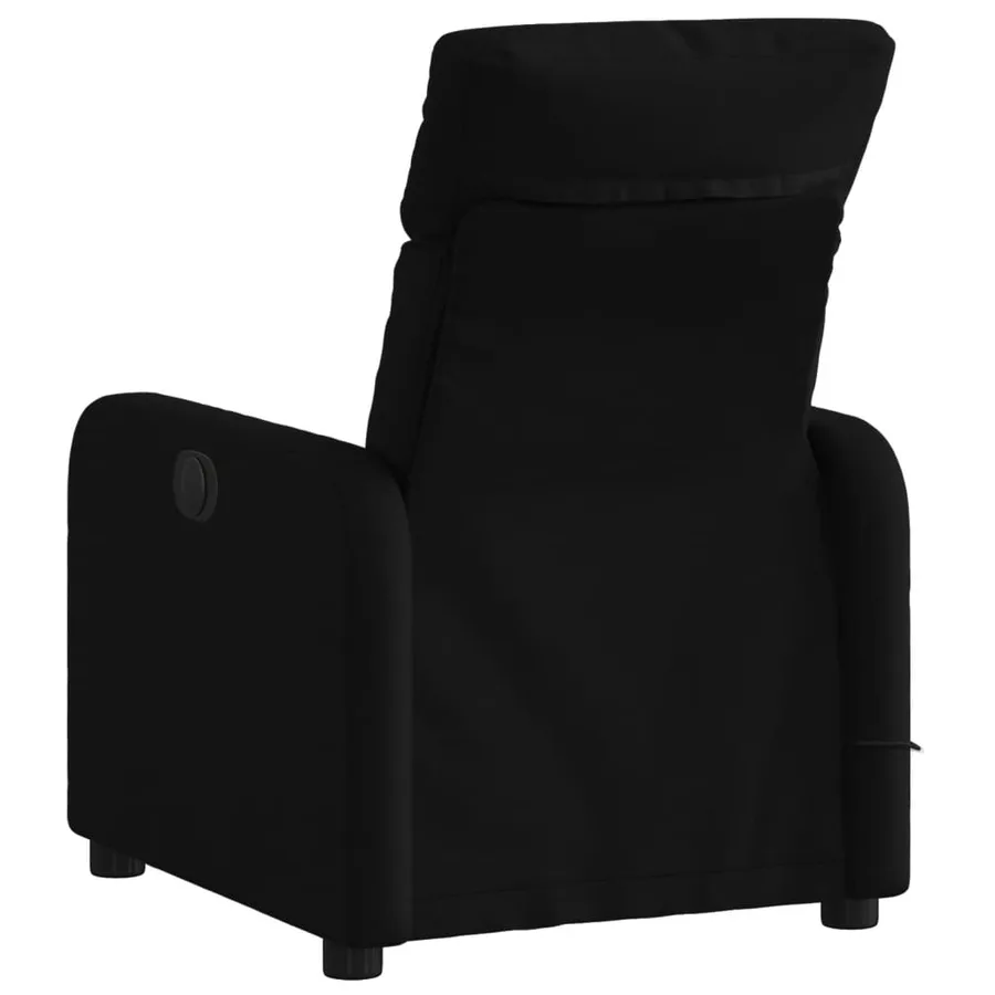 Fauteuil inclinable de massage en tissu noir - 4