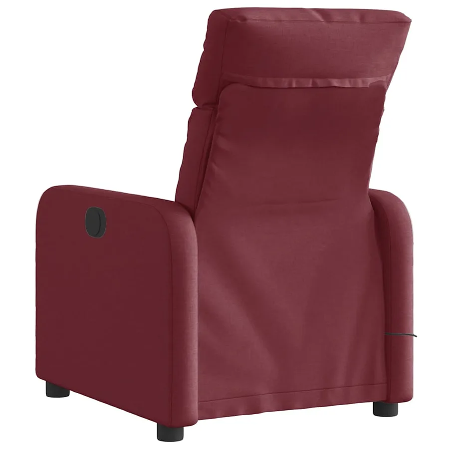 Fauteuil de massage inclinable électrique Rouge bordeaux Tissu - 5