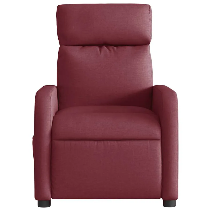Fauteuil de massage inclinable électrique Rouge bordeaux Tissu - 9