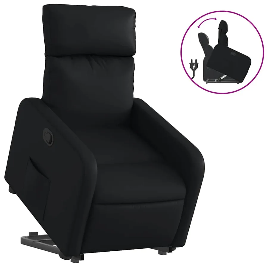 Fauteuil inclinable Noir Similicuir - 2