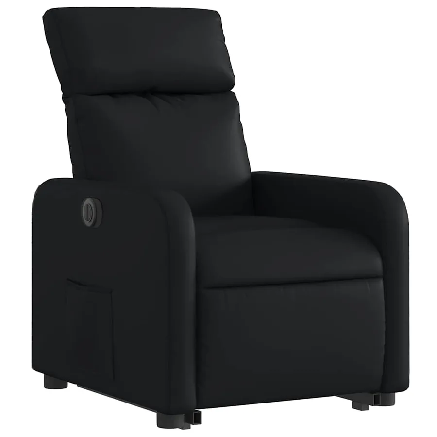 Fauteuil inclinable électrique noir similicuir - 4