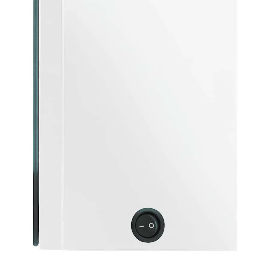 Armoire de salle de bain à miroir LED Blanc brillant 50x13x70cm - 6