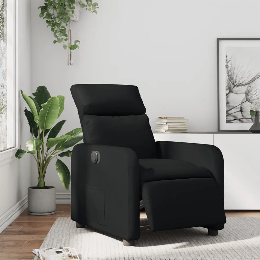 Fauteuil inclinable électrique Noir Similicuir - 16
