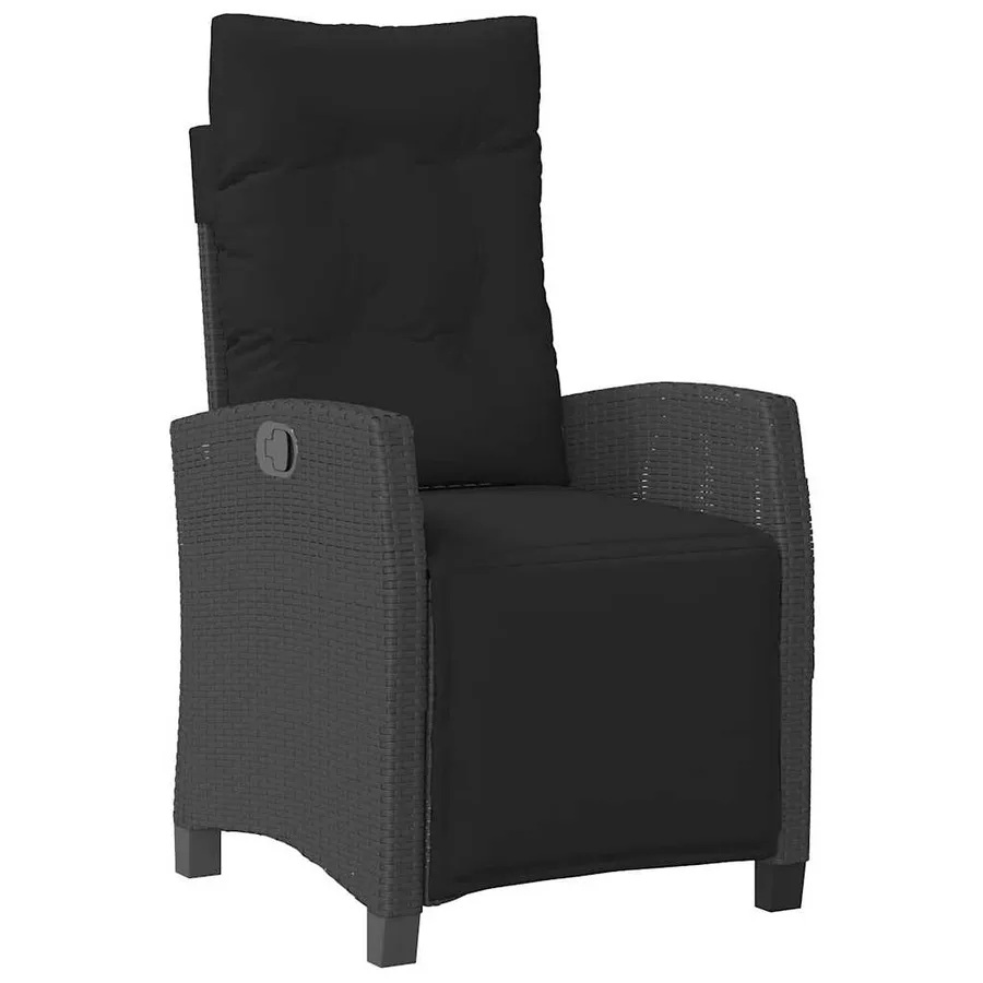 Ensemble à manger de jardin avec coussins 3 pcs Noir - 3