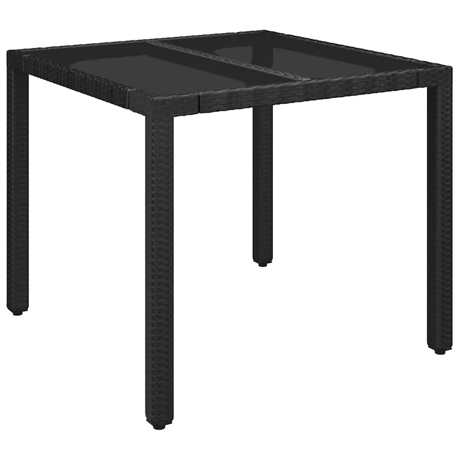 Ensemble à manger de jardin avec coussins 3 pcs Noir - 5
