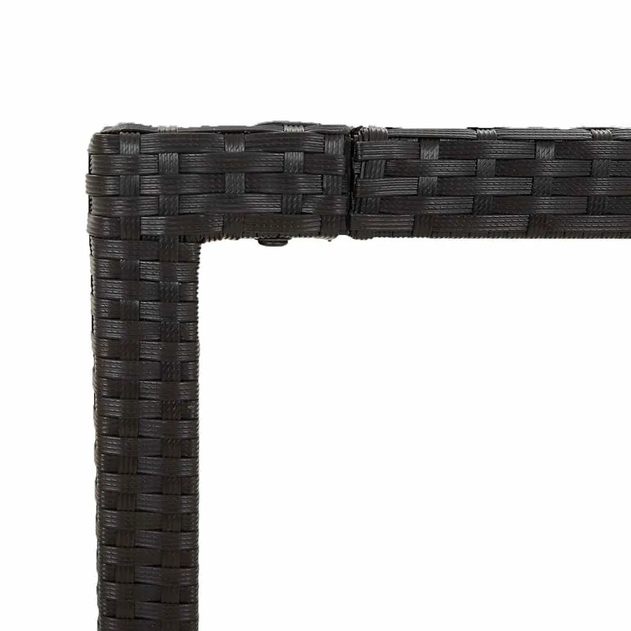 Ensemble à manger de jardin avec coussins 3 pcs Noir - 8