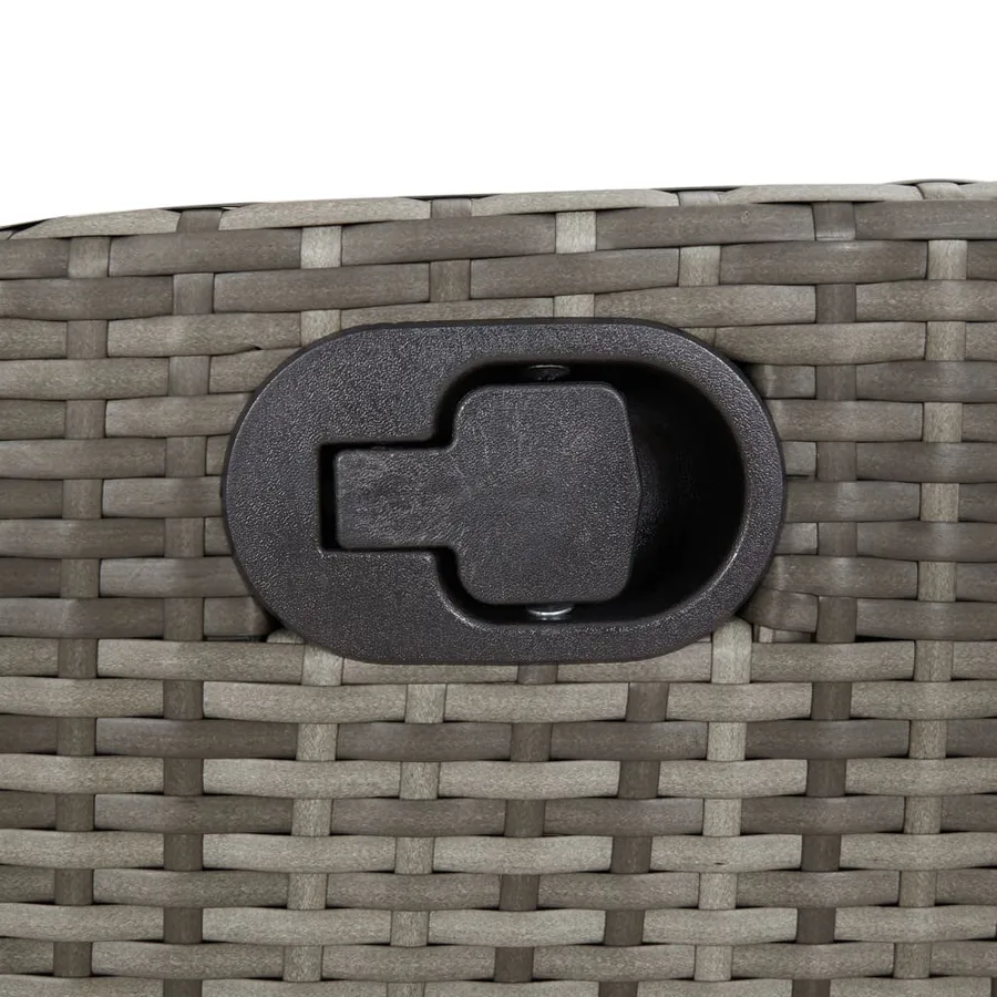 Ensemble à manger de jardin et coussins 7 pcs gris rotin - 7