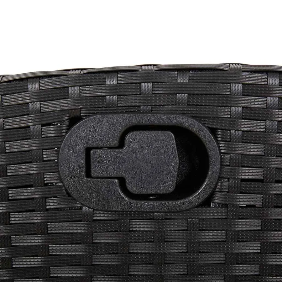 Ensemble à manger de jardin avec coussins 3 pcs Noir - 7